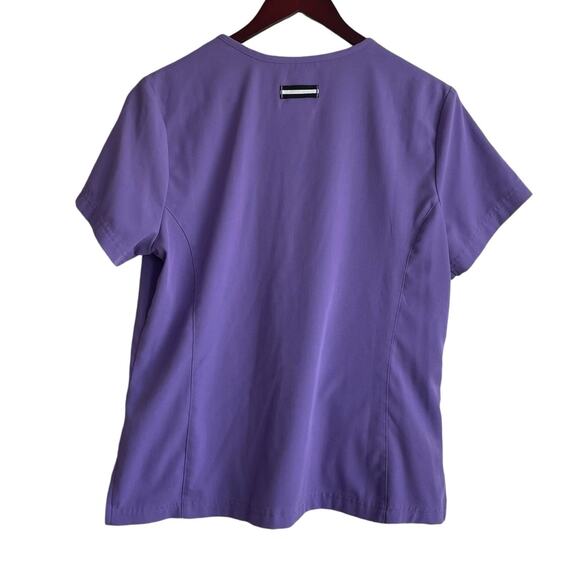Beyond‎ Scrubs Women Top M Purple Medical Uniform Nurse Workwear Dental Casual - Picture 3 of 9